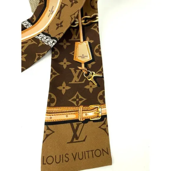AUTHENTIC Louis Vuitton Bandeau Monogram Confidential M78655 Silk Scarf W/Box - Picture 9 of 9